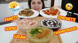 5 na Almusal Recipe Ideas pang Negosyo. Must watch next; 5 Food Business Recipe for 20 Pax Catering, with Costing 👉 https://fb.watch/gowJx2jvmB/ Ingredients & Costing: Lugaw (Yield: 14 servings) 1/8 cup Mantika - 2 pesos 50g Luya - 3 pesos 1 red onion - 3 pesos 5 cloves garlic - 2 pesos 1/2 kilo Malagkit - 28 pesos Kasubha - 10 pesos 5 liters Water - 7.8 pesos salt & pepper to taste - 10 centavos 2 Chicken Cubes - 12 pesos 1/8 cup patis - 2 pesos Champorado (Yield: 10 servings) 1/2 kilo Malagki