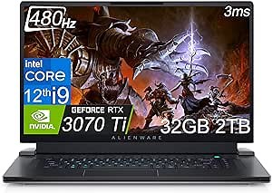 Alienware X17 R2 Gaming Laptop (17.3" 480Hz FHD, NVIDIA GeForce RTX 3070 Ti 8GB, 32GB DDR5 RAM, 2TB SSD, Intel 12th Gen Core i9-12900H) RGB Backlit Keyboard, WiFi 6E, Thunderbolt 4, Win 11 Home