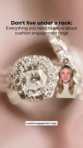 from facet patterns to spread, we’ve got everything you need to know about cushion engagement rings 💍✨ when you’re ready to shop IRL, connect with trusted local jewelers on The Knot Vendor Marketplace to find your perfect match. | The Knot