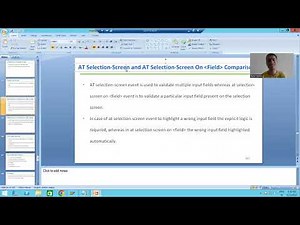 69 - ABAP Programming - Classical Report Events - AT SELECTION-SCREEN ON FIELD Part1