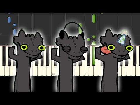 Toothless Dancing Meme - Piano Tutorial