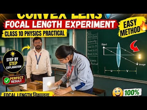 Class 10 Physics Practical 🔥 Convex Lens Focal Length | Full Demonstration