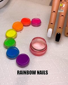 DIY Rainbow nails