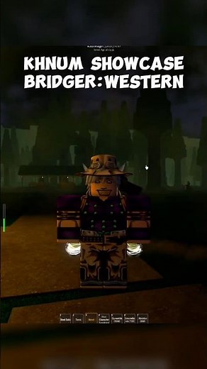 Khnum showcase in Bridger western #bridgerwestern #roblox #jjba #showcase #sbr #steelballrun #jojos