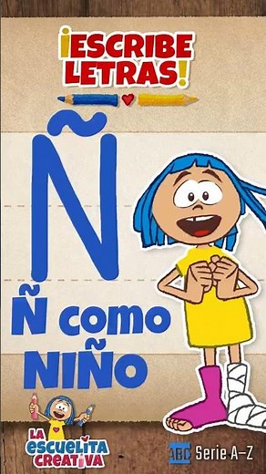 Escribe la letra Ñ ✏️ con Mona 💛 | Aprende a escribir el abecedario | para niños