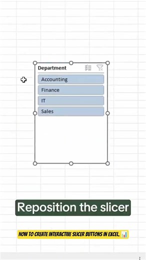 How to create interactive slicer buttons in Excel. 📊 #excel