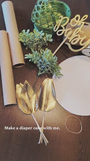 Make a diaper cake with me! #howto #diapercake #babyshower