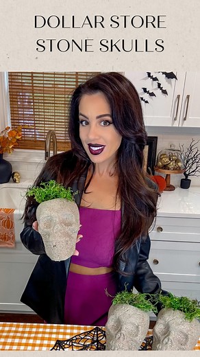 3.8K views · 46 reactions | Dollar store stone skulls!  Another...