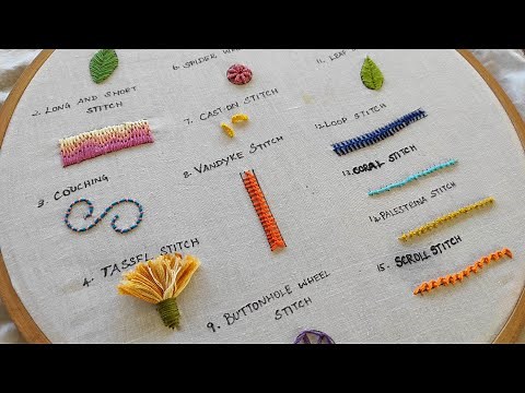 15 Basic Hand Embroidery Stitches for Absolute Beginners - Part 2
