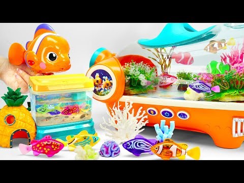 Ultimate Toys Collection, Satisfying Unboxing Swimming Axolotl & Zuru Robo Aquarium Playset