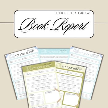 Printable Kids Homeschool Book Report Worksheet Template