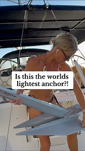 9.5kg to be precise…. 👍 FX37 FORTRESS STORM ANCHOR with Super High Holding Power (SHHP) for temporary anchoring OR permanent mooring…so light it’s made hand dropping it as our second anchor not only more secure, but also, far safer for Ross! Now all he has to do is try to stop Laura swiping it for workouts….🤨 | Sailing Holly Blue