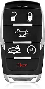 Replacement for 2019-2024 Dodge Ram 1500 Pickup Key Fob Remote Control OHT-4882056 6 Buttons 433.92MHz