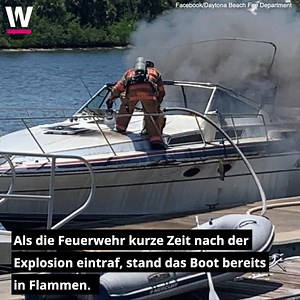 Am Sonntag, 21. August, ist in Florida ein Boot explodiert. Der Unfall ereignete sich in Daytona Beach, einer beliebten Ferienstadt im US-Südstaat. Bei der Explosion sind vier Personen verletzt worden. Eine musste mit Verbrennungen per Helikopter ins Spital geflogen werden. #florida #daytona #daytonabeach #boot #unfall #explosition #helikopter #verletzte #schweiz #zürich #bern #basel #watson #watsonnews | watson