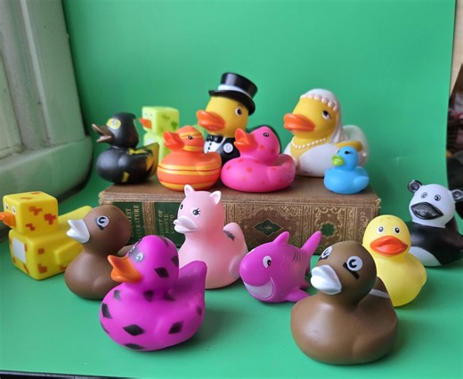 Rubber Duck Collection of 15 - Bride Groom Duck Minecraft Duck Glitter Duck Football Duck - Yellow Rubber Ducky - Etsy