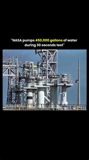 Smart ideas. Knowlegde matrix. Real facts. on Instagram: "NASA uses a sound suppression system during rocket tests that pumps 450,000 gallons of water in 30 seconds. The water absorbs heat and reduces noise and vibrations. Without it the noise can reach 180 decibels and damage Requipment. The system protects the launch pad and spacecraft structure. Water also prevents shockwaves that can harm sensitive instruments. The flow rate is about 15,000 gallons every second which equals the volume of a s
