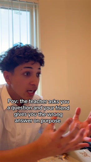 Pov: the teacher asks you a question and your friend gives you the wrong answer on purpose #fyp #lukabrothers #foryoupage #viralvideos #UK