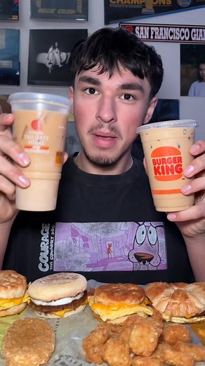 mcdonald’s vs. burger king breakfast! which one do you guys like better? sausage mcmuffin will always be my favorite 🤤 @McDonald’s @Burger King #mcdonalds #burgerking #breakfast #mukbang #fastfood | The Foodie Sergio