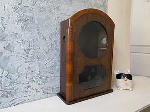 Vintage Wooden Wall Clock Case, Butterfly Engraved Glass - Etsy Australia