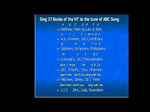 Memorise the 27 books of the New Testament NT