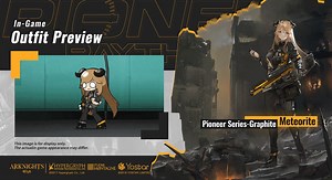 【Pioneer Series - Graphite - Meteorite】 Now available at the store for a limited time until Apr 08, 03:59 (UTC-7)! #Arknights #Yostar | Arknights
