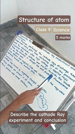 Arya | class 9 | science | chapter 4 structure of atom | cathode Ray experiment | 5marks | imp |✒️💯📚