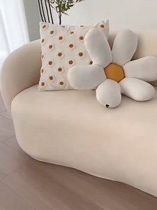 Universal Semi Circle Curved Sofa Slipcover, 1/2/3/4 Velvet Seater Stretch Shaped Semi-Circular Curved Couch Cover for Living Room, Washable Sectional Couch Protector