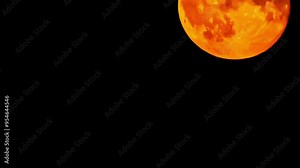 Full moon, harvest moon, blood moon, blue moon rising - zoomed close up time lapse with perfect detail