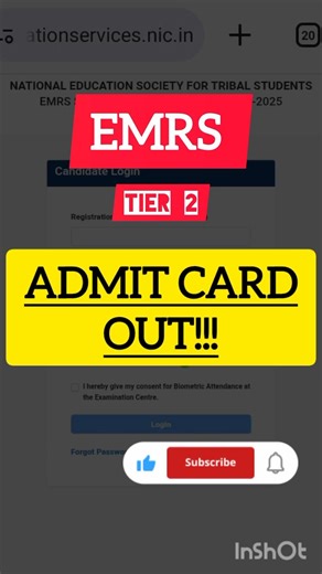 #Emrs tier2 Admit card #emrstier2 #librarian #tgtpgtexam #emrstier2 #teachingexams