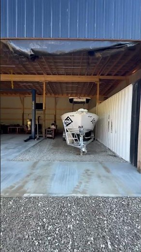 Shipping container pole barn shop garage building