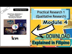 Practical Research 1: Module 4 [DOWNLOAD] Explained in Filipino