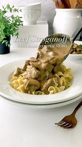 3.7K views · 25 reactions | Dig into this rich, delicious beef stroganoff made with savory grass-fed DAAM BEEF LLC stew meat smothered in creamy sauce and garlic mushrooms. You’ll lose your noodle over this tasty dish! *Grab your DAAM beef during their June sale! New customers get 20% off bundles and ground beef! Use code WELCOMEABOARD at daambeef.com #stroganoff #beefstroganoff #grassfedbeef #beef #beefrecipes #easyrecipes #recipeoftheday | Chew On This | Facebook