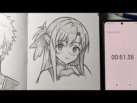 Hard!!🤔 How to draw anime girl Asuna | easy drawing for beginners