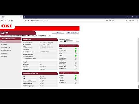 OKI MB491. Relatório, Rede e Scanner via FTP e via Pasta ( Digitalizar ).