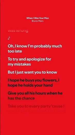 When I Was Your Man - Bruno Mars (Lyrics)