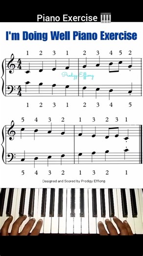 I'm Doing Well Piano Exercise 🎹🎵 ‎ ‎After the "usual" scale in contrary motion. If you can start doing something that varies, then you can confidently say that you're "Doing Well". ‎Congratulation 🤝 ‎#pianoexercise #beginner | Prodigy Effiong
