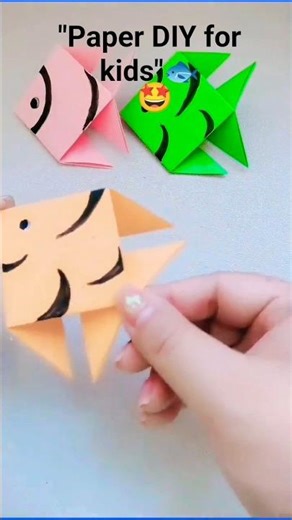 Easy Paper Fish Making for Kids | Fun DIY Craft Idea 🐟✨ #papercraft #kiddozone