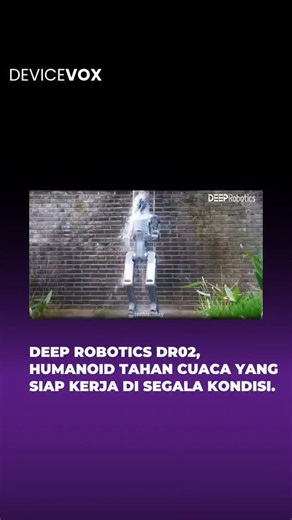 devicevox on Instagram: "DR02 punya rating IP66, artinya tahan debu dan air. Robot ini bisa beroperasi pada suhu -20°C hingga 55°C. Dengan tinggi 175 cm dan kecepatan jalan 1,5 m/s (maks 4 m/s), DR02 juga mampu naik tangga setinggi 20 cm dan menaklukkan kemiringan 20°. Desain modularnya membuat perawatan cepat dan efisien. Ditenagai unit komputasi 275 TOPS dan sensor canggih seperti LiDAR, depth camera, serta wide-angle camera, DR02 mampu mengenali lingkungan, menghindari rintangan, dan merencan