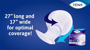 TENA ProSkin 3XL Overnight Incontinence Pads for Women and Men, 48 Count