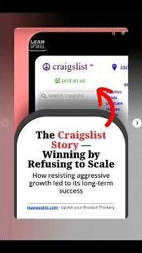 The Craigslist Story — Winning by Refusing to Scale.