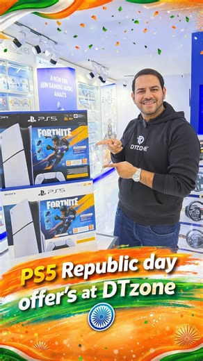 DT Zone - PlayStation Exclusive Store on Instagram: "🇮🇳 Republic Day Special at DTzone 🇮🇳 Freedom to choose your next-level gaming 🎮🔥 🗓 24th Jan – 26th Jan only ✨ PS5 Slim Digital + 2 Controllers – ₹53,490 ✨ PS5 Slim Disc Edition + Uncharted: Legacy of Thieves + DualSense Silicon Grip – ₹54,990 📍 DTzone – PlayStation Exclusive Outlets 📞 Punjabi Bagh: 9310385101 📞 Lajpat Nagar 2: 7982933753 📞 Dwarka Sector 7: 7303075101 Limited-time Republic Day offers 🇮🇳 Buy now… because baad mein s