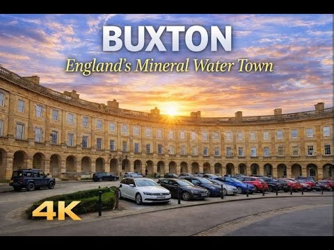 BUXTON 🇬🇧 England’s Mineral Water Town | Scenic Walk & Historic Spa Architecture (4K)