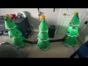 Gemmy airblown inflatable light sync trees