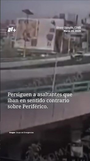 Policías persiguen a asaltantes después de robar camioneta de valores