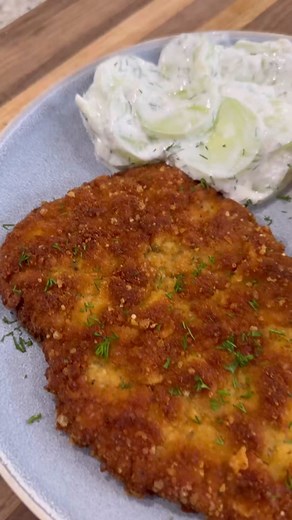 Classic Fried Pork Chop and Creamy Cucumber Salad Recipe