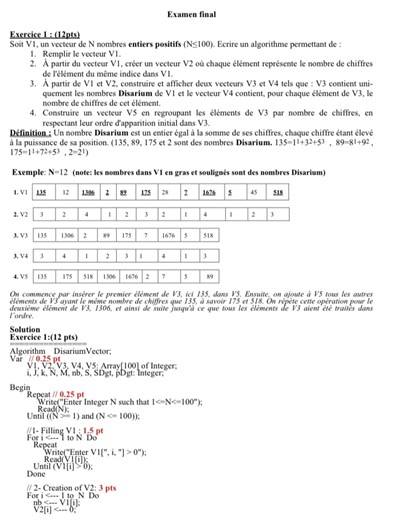 ‎برمجة | programmation | اعلام الي‎ on Instagram‎: "Examen algorithme 2024/2025 ✨💻 #informatique #usthb #algorithme #computer_science #it #خوارزميات"‎