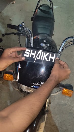 splendor visor " SHEIKH " sticker modified #splendor #splendormodified #radium #modificition