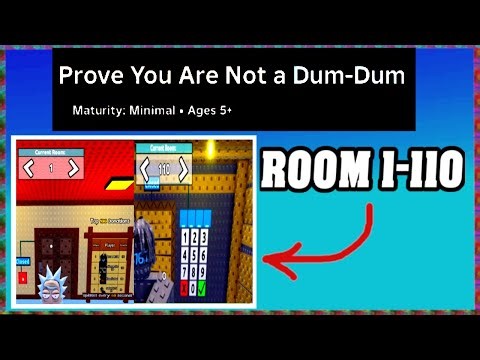 ROOM 1-110 PROVE YOU ARE NOT A DUM DUM Roblox Walkthrough [Full Guide English] 🗝️