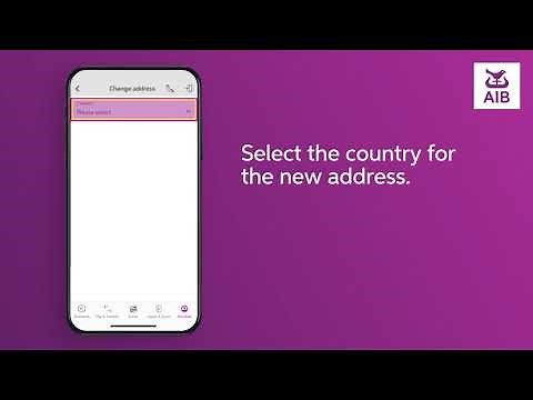 How to Change your Address in the AIB app