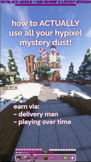 how to ACTUALLY use your hypixel mystery dust! 🖥️⛏️ | #minecraft #hypixel